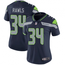Women's Nike Seattle Seahawks #34 Thomas Rawls Elite Steel Blue Team Color NFL Jersey