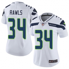 Women's Nike Seattle Seahawks #34 Thomas Rawls White Vapor Untouchable Limited Player NFL Jersey