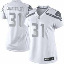 Women's Nike Seattle Seahawks #31 Kam Chancellor Limited White Platinum NFL Jersey