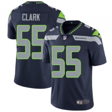 Men's Nike Seattle Seahawks #55 Frank Clark Steel Blue Team Color Vapor Untouchable Limited Player NFL Jersey