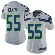 Women's Nike Seattle Seahawks #55 Frank Clark Elite Grey Alternate NFL Jersey