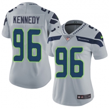 Women's Nike Seattle Seahawks #96 Cortez Kennedy Elite Grey Alternate NFL Jersey