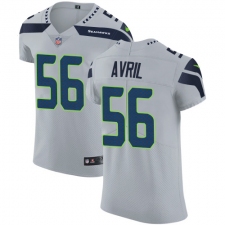 Men's Nike Seattle Seahawks #56 Cliff Avril Grey Alternate Vapor Untouchable Elite Player NFL Jersey