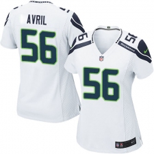 Women's Nike Seattle Seahawks #56 Cliff Avril Game White NFL Jersey