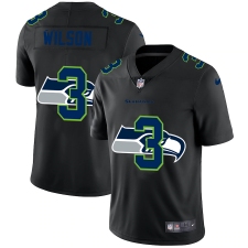 Men's Seattle Seahawks #3 Russell Wilson Black Nike Black Shadow Edition Limited Jersey