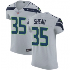 Men's Nike Seattle Seahawks #35 DeShawn Shead Grey Alternate Vapor Untouchable Elite Player NFL Jersey