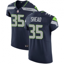 Men's Nike Seattle Seahawks #35 DeShawn Shead Steel Blue Team Color Vapor Untouchable Elite Player NFL Jersey
