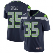 Men's Nike Seattle Seahawks #35 DeShawn Shead Steel Blue Team Color Vapor Untouchable Limited Player NFL Jersey