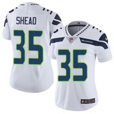 Women's Nike Seattle Seahawks #35 DeShawn Shead White Vapor Untouchable Limited Player NFL Jersey