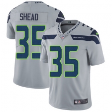 Youth Nike Seattle Seahawks #35 DeShawn Shead Grey Alternate Vapor Untouchable Limited Player NFL Jersey