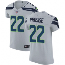Men's Nike Seattle Seahawks #22 C. J. Prosise Grey Alternate Vapor Untouchable Elite Player NFL Jersey