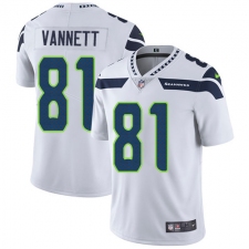 Youth Nike Seattle Seahawks #81 Nick Vannett White Vapor Untouchable Limited Player NFL Jersey