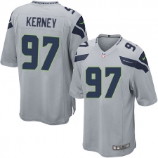Men's Nike Seattle Seahawks #97 Patrick Kerney Game Grey Alternate NFL Jersey