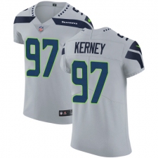 Men's Nike Seattle Seahawks #97 Patrick Kerney Grey Alternate Vapor Untouchable Elite Player NFL Jersey