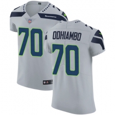 Men's Nike Seattle Seahawks #70 Rees Odhiambo Grey Alternate Vapor Untouchable Elite Player NFL Jersey