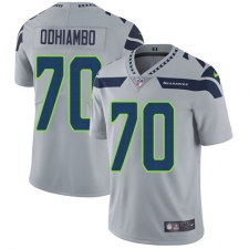 Men's Nike Seattle Seahawks #70 Rees Odhiambo Grey Alternate Vapor Untouchable Limited Player NFL Jersey