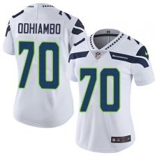 Women's Nike Seattle Seahawks #70 Rees Odhiambo Elite White NFL Jersey