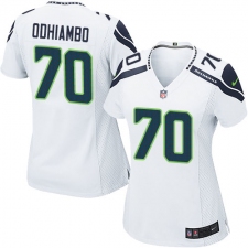 Women's Nike Seattle Seahawks #70 Rees Odhiambo Game White NFL Jersey