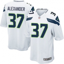 Men's Nike Seattle Seahawks #37 Shaun Alexander Game White NFL Jersey