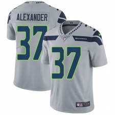 Men's Nike Seattle Seahawks #37 Shaun Alexander Grey Alternate Vapor Untouchable Limited Player NFL Jersey