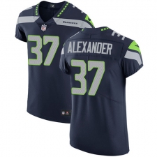 Men's Nike Seattle Seahawks #37 Shaun Alexander Steel Blue Team Color Vapor Untouchable Elite Player NFL Jersey