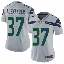 Women's Nike Seattle Seahawks #37 Shaun Alexander Elite Grey Alternate NFL Jersey