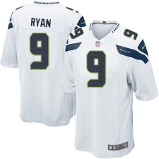 Men's Nike Seattle Seahawks #9 Jon Ryan Game White NFL Jersey