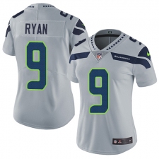 Women's Nike Seattle Seahawks #9 Jon Ryan Elite Grey Alternate NFL Jersey