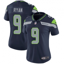 Women's Nike Seattle Seahawks #9 Jon Ryan Elite Steel Blue Team Color NFL Jersey