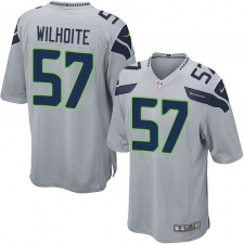 Men's Nike Seattle Seahawks #57 Michael Wilhoite Game Grey Alternate NFL Jersey