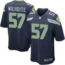 Men's Nike Seattle Seahawks #57 Michael Wilhoite Game Steel Blue Team Color NFL Jersey