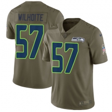 Men's Nike Seattle Seahawks #57 Michael Wilhoite Limited Olive 2017 Salute to Service NFL Jersey