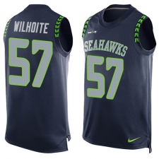 Men's Nike Seattle Seahawks #57 Michael Wilhoite Limited Steel Blue Player Name & Number Tank Top NFL Jersey