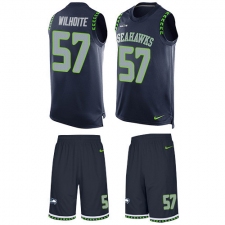 Men's Nike Seattle Seahawks #57 Michael Wilhoite Limited Steel Blue Tank Top Suit NFL Jersey