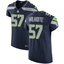 Men's Nike Seattle Seahawks #57 Michael Wilhoite Steel Blue Team Color Vapor Untouchable Elite Player NFL Jersey
