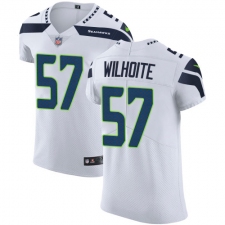 Men's Nike Seattle Seahawks #57 Michael Wilhoite White Vapor Untouchable Elite Player NFL Jersey