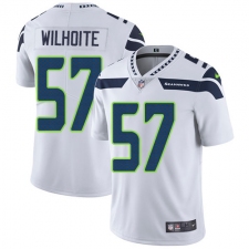 Men's Nike Seattle Seahawks #57 Michael Wilhoite White Vapor Untouchable Limited Player NFL Jersey