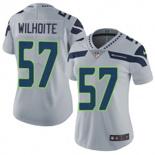 Women's Nike Seattle Seahawks #57 Michael Wilhoite Elite Grey Alternate NFL Jersey