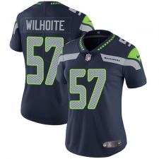 Women's Nike Seattle Seahawks #57 Michael Wilhoite Elite Steel Blue Team Color NFL Jersey