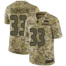 Men's Nike Seattle Seahawks #33 Tedric Thompson Limited Camo 2018 Salute to Service NFL Jersey