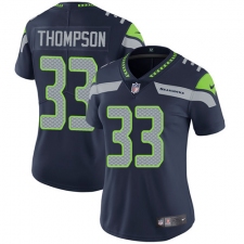 Women's Nike Seattle Seahawks #33 Tedric Thompson Steel Blue Team Color Vapor Untouchable Limited Player NFL Jersey