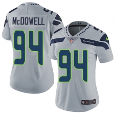 Women's Nike Seattle Seahawks #94 Malik McDowell Elite Grey Alternate NFL Jersey