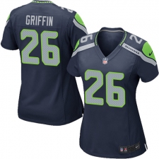 Women's Nike Seattle Seahawks #26 Shaquill Griffin Game Steel Blue Team Color NFL Jersey