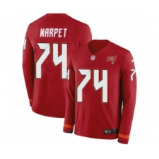 Men's Nike Tampa Bay Buccaneers #74 Ali Marpet Limited Red Therma Long Sleeve NFL Jersey