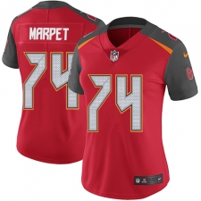 Women's Nike Tampa Bay Buccaneers #74 Ali Marpet Elite Red Team Color NFL Jersey