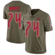 Youth Nike Tampa Bay Buccaneers #74 Ali Marpet Limited Olive 2017 Salute to Service NFL Jersey