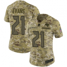 Women's Nike Tampa Bay Buccaneers #21 Justin Evans Limited Camo 2018 Salute to Service NFL Jersey