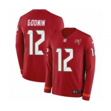 Men's Nike Tampa Bay Buccaneers #12 Chris Godwin Limited Red Therma Long Sleeve NFL Jersey