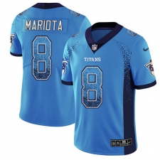 Men's Nike Tennessee Titans #8 Marcus Mariota Limited Blue Rush Drift Fashion NFL Jersey