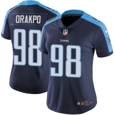 Women's Nike Tennessee Titans #98 Brian Orakpo Elite Navy Blue Alternate NFL Jersey